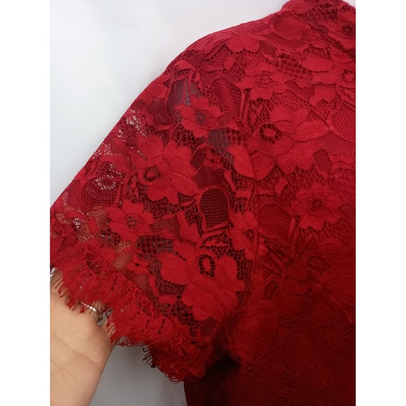 Torrid new red fit n flare flowy mid lace romantic vamp party valentine 2X dress - Picture 7 of 11